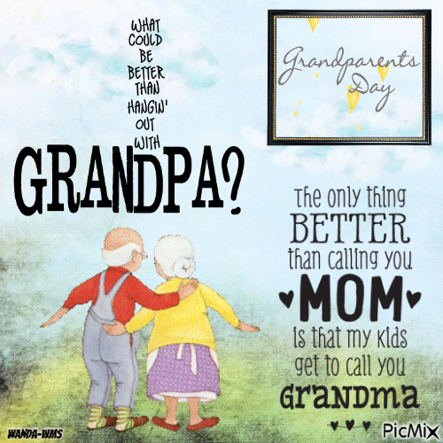 Grandparents day - GIF animado grátis