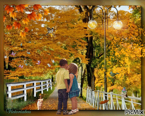 L'amour en automne - Gratis geanimeerde GIF
