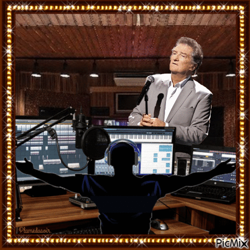 chanteur en enregistrement studio. - Darmowy animowany GIF