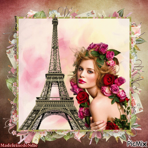 une femme à la tour Eiffel