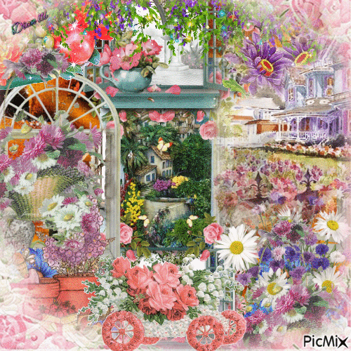 The Entrance to a Beautiful Garden and Home... - GIF animate gratis