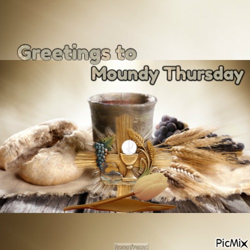 Greetings to Maundy Thursday - png gratis