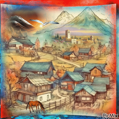 A aldeia - Darmowy animowany GIF