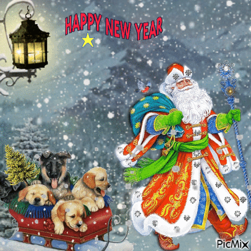 Happy New Year to all my friends! - Ingyenes animált GIF