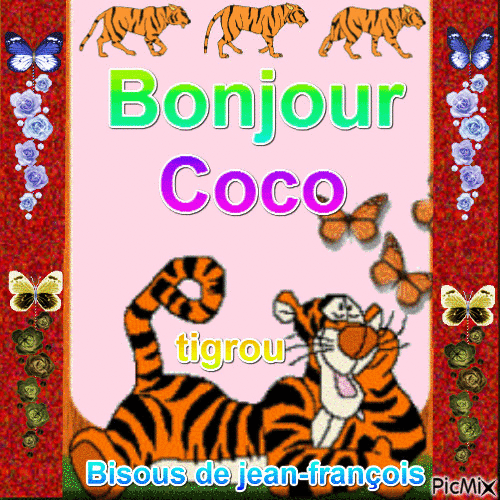 bonjour coco - Δωρεάν κινούμενο GIF