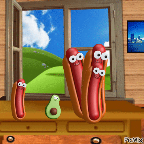 Hot dog and aovocode - Free animated GIF
