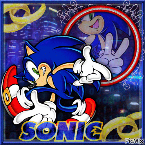 Sonic!! - Gratis geanimeerde GIF