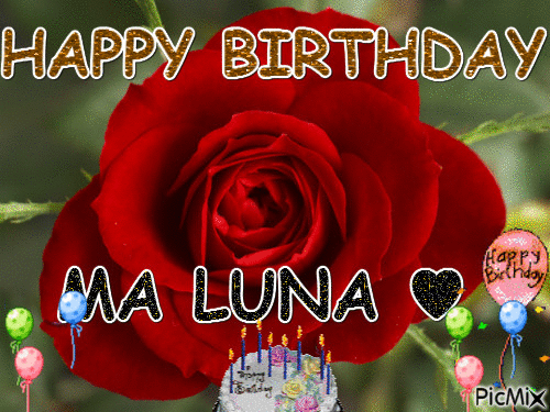 Happy birthday Luna ♥ - Darmowy animowany GIF