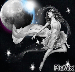 Moon Lady! - GIF เคลื่อนไหวฟรี