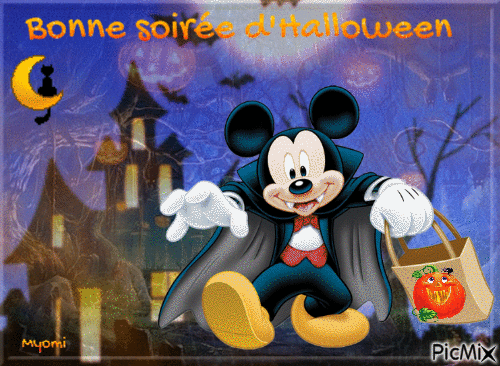 bonne soirée d'Halloween - Бесплатный анимированный гифка
