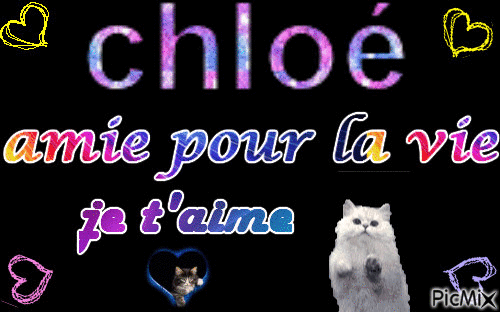 chloe amie pour la vie - Zdarma animovaný GIF
