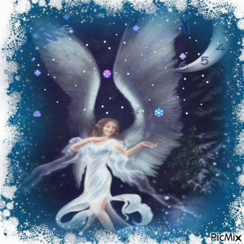 Winter ANGEL - Zdarma animovaný GIF
