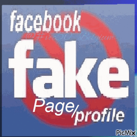 fake #fake Facebook page profile vec50 - Animovaný GIF zadarmo