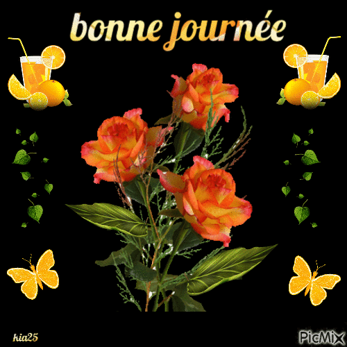 bouquet de roses - 免费动画 GIF