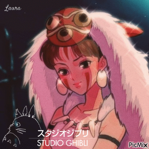 Principessa Mononoke Studio Ghibli laurachan - GIF animé gratuit