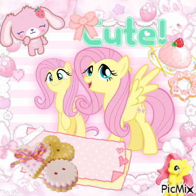 Cute Fluttershy! - Free animated GIF