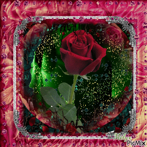 bouton de rose rouge - Nemokamas animacinis gif