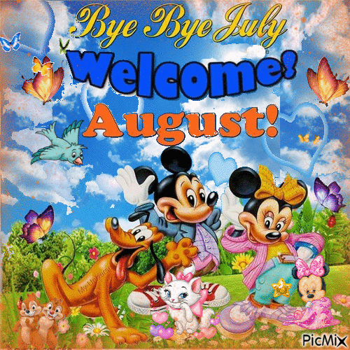 Welcome August - Free animated GIF