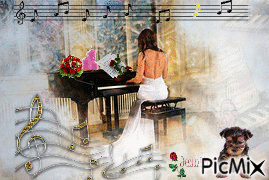 la pianiste - GIF animado grátis