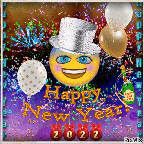 Happy New Year!🙂 - Darmowy animowany GIF