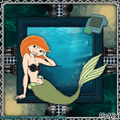 ♦Mermaid Kim Possible at an Underwater Base♦ - Gratis animerad GIF