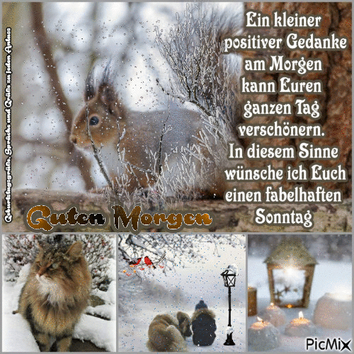 Guten Morgen/Winter - Bezmaksas animēts GIF