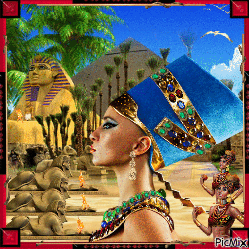Nefertiti-ancient Egypt - GIF animado gratis