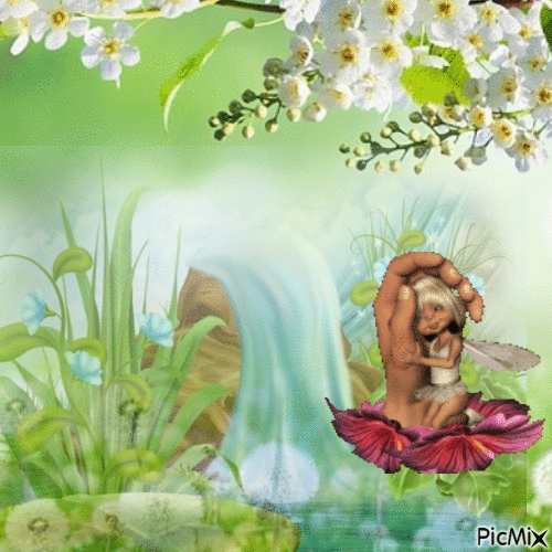 Frühling printemps spring - Bezmaksas animēts GIF