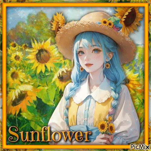 Sunflower - GIF animasi gratis