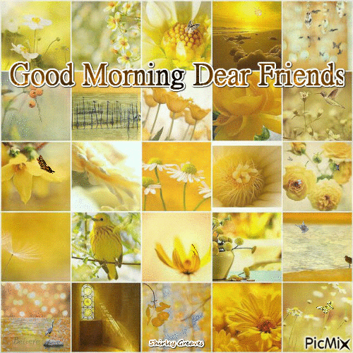 Good Morning dear friends - Δωρεάν κινούμενο GIF