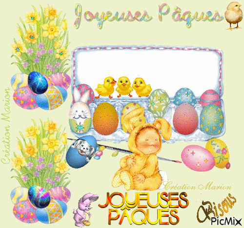 joyeuses Pâques - Zdarma animovaný GIF