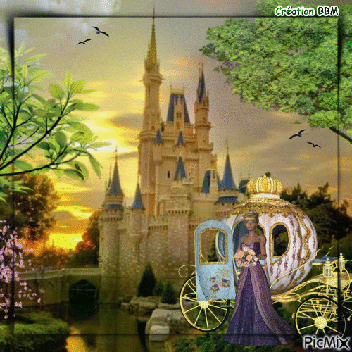 Princesse au château par BBM - Gratis animerad GIF