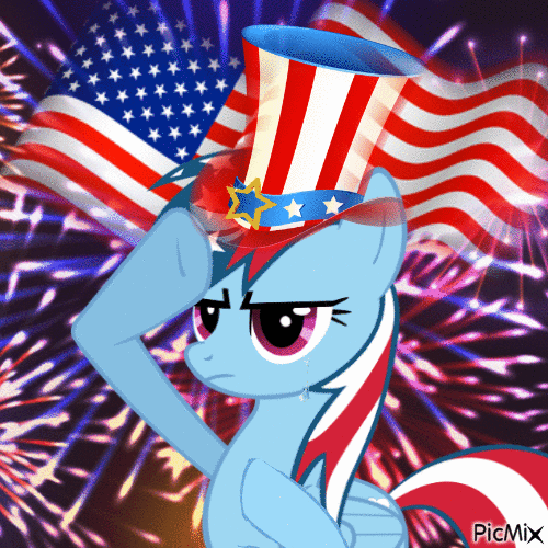 Happy 4th of July MLP - Free animated GIF