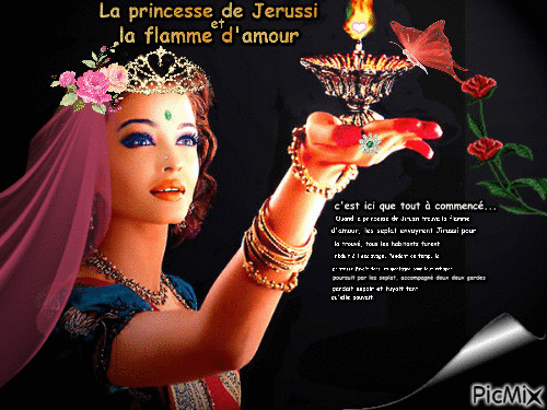 La princesse de Jerussi et la flamme d'amour - Ilmainen animoitu GIF