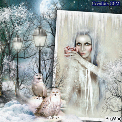 Portrait hivernal par BBM - Бесплатни анимирани ГИФ