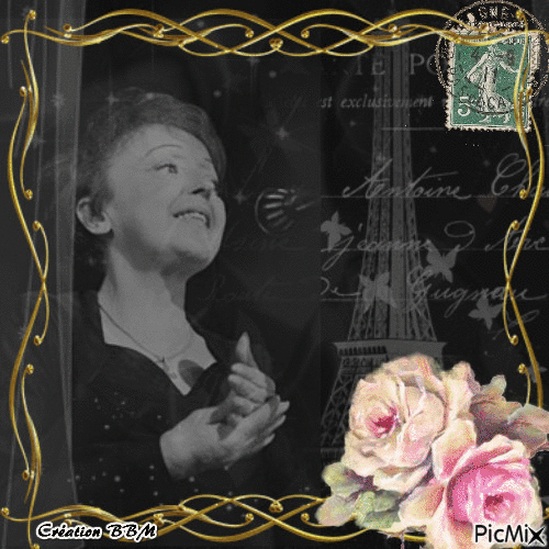 Edith Piaf par BBM - Free animated GIF