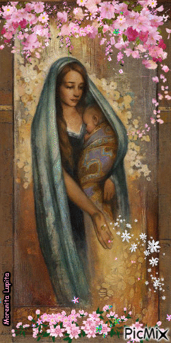 Virgin mary and jesus - Free animated GIF