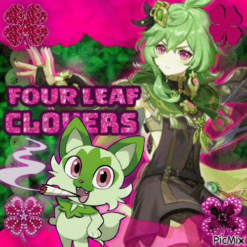 Four Leaf Clovers - Free animated GIF