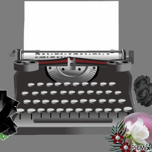 ébauche machine à écrire - Nemokamas animacinis gif