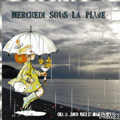 mercredi sous la pluie - Animovaný GIF zadarmo