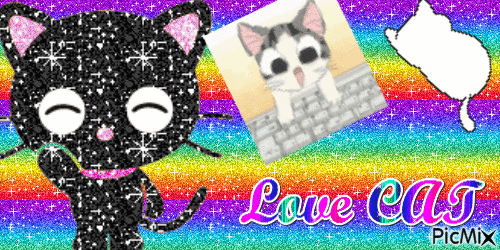 Love CAT - Gratis animerad GIF