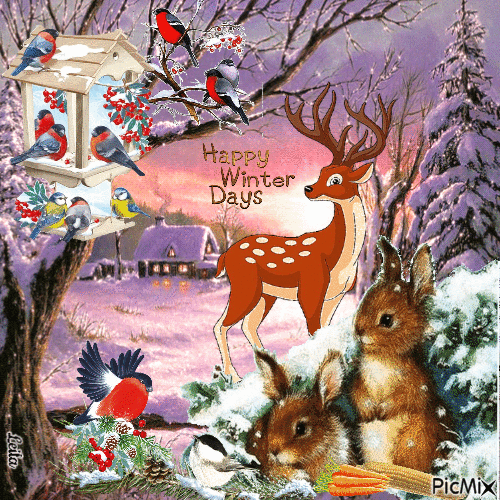 Happy Winter Days - Бесплатни анимирани ГИФ