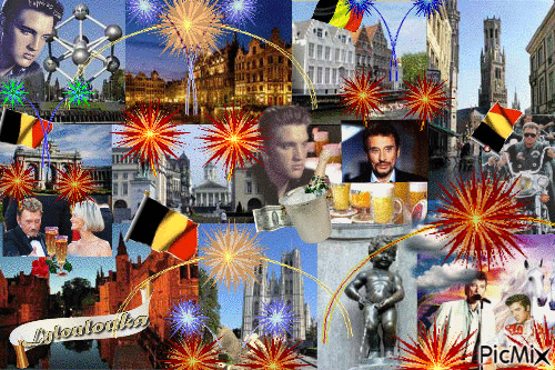 21 Juillet fête Nationale Belge ** - Ingyenes animált GIF