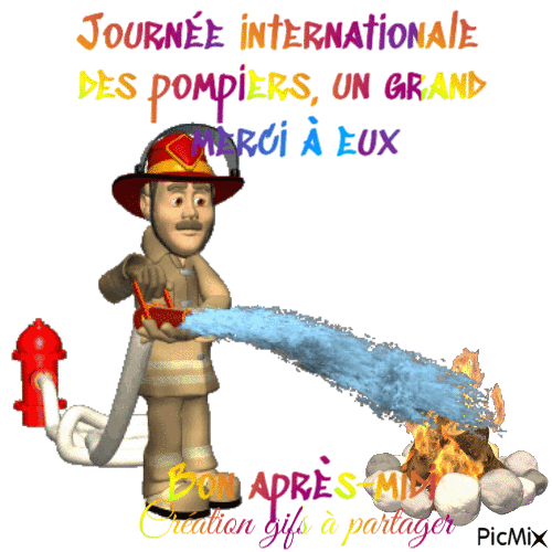 Journée internationale des pompiers - Ilmainen animoitu GIF