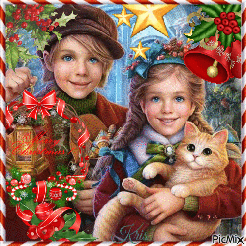 Enfants à Noël - Δωρεάν κινούμενο GIF