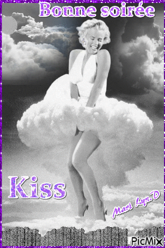 MARILYN DANS LES NUAGES/MARY - Free animated GIF