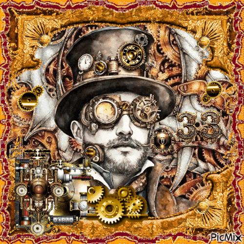 steampunk man - 無料のアニメーション GIF
