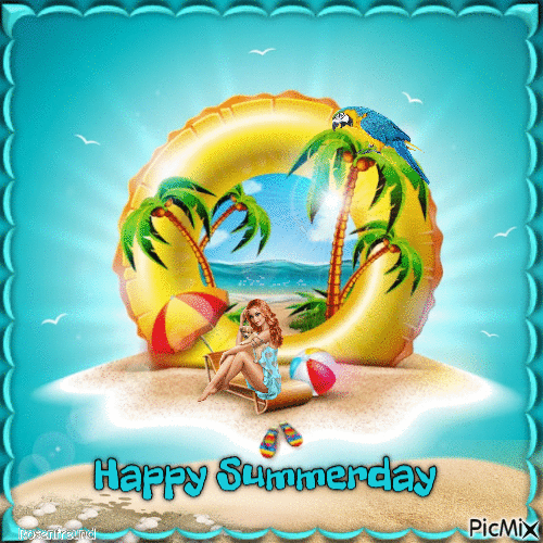 Happy Summerday - Animovaný GIF zadarmo