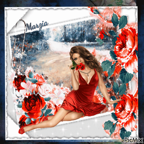 marzia - Alice e le rose - Бесплатный анимированный гифка