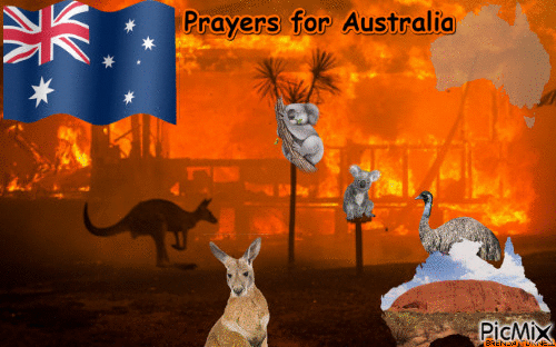 PRAYERS FOR AUSTRALIA - Free animated GIF
